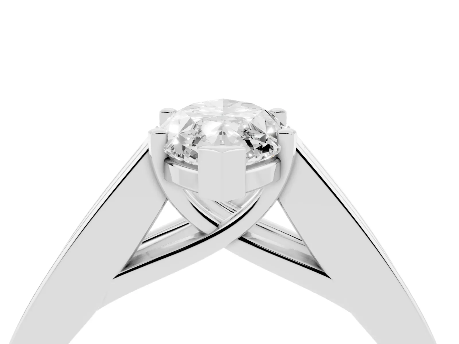 Marquise Cut Cut Channel Set Solitaire Ring with Four-Prong Setting Platinum