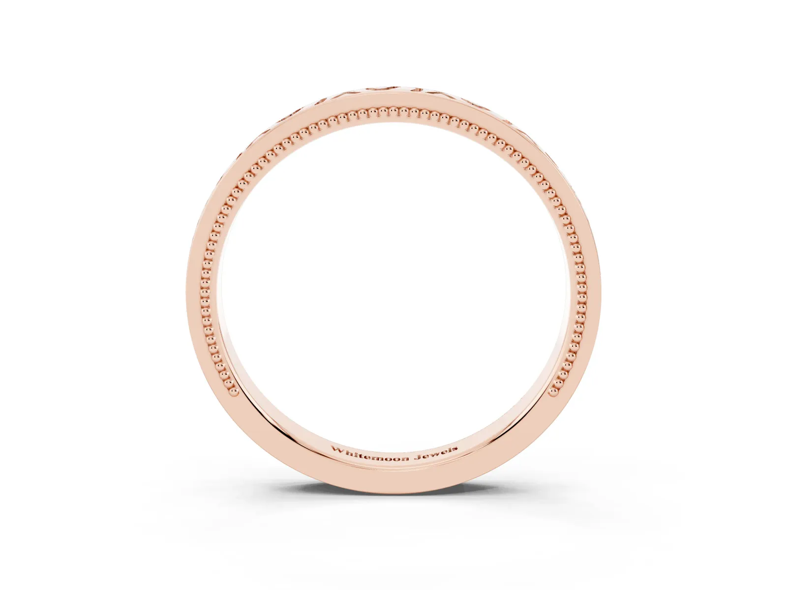 Vintage Engraved Milgrain Band Rose gold