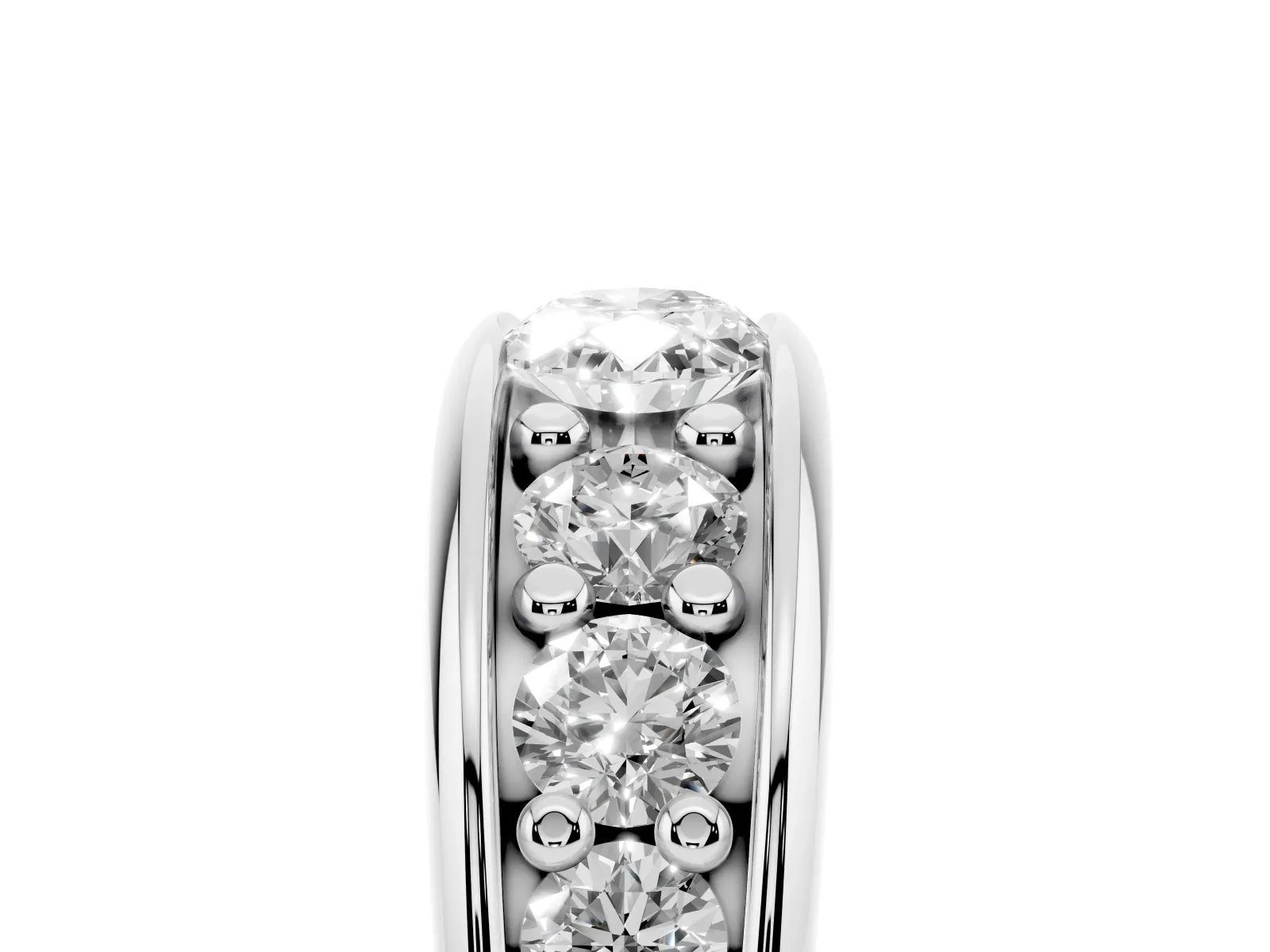Oval Diamond Mens Ring with Round Diamond Accents Platinum