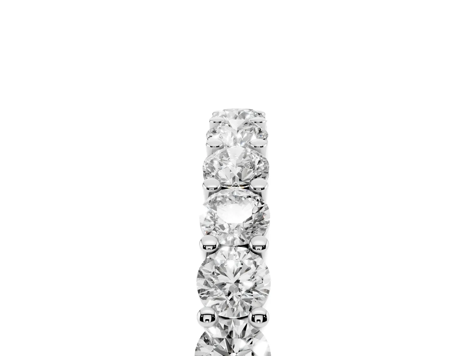 Alternating Round Diamond Promise Ring with Round Diamond Accents Platinum