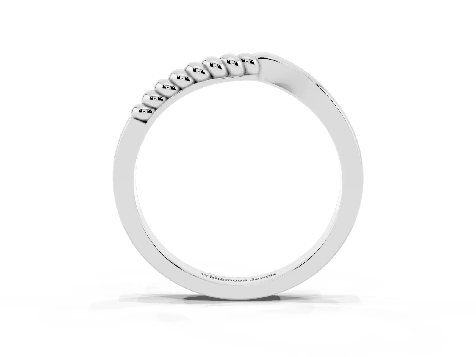 Twisted Solitaire Round Cut Knife Edge Prong Ring Silver