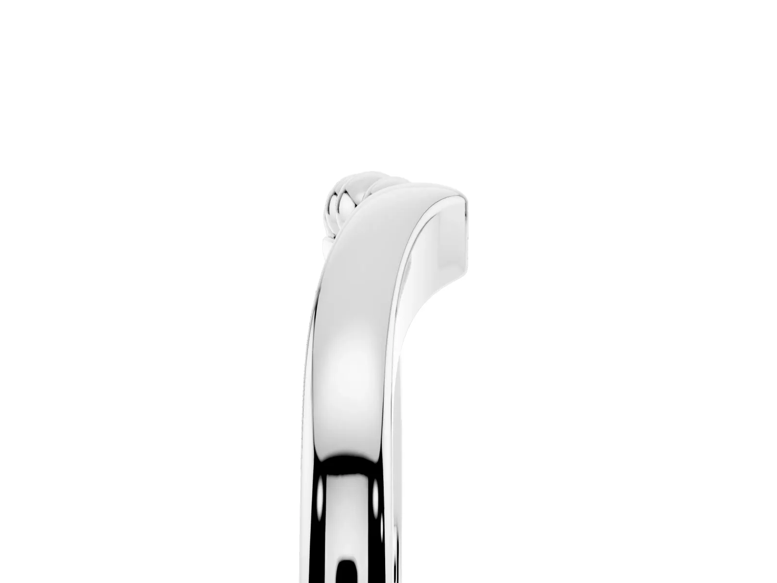 Twisted Solitaire Round Cut Knife Edge Prong Ring Silver