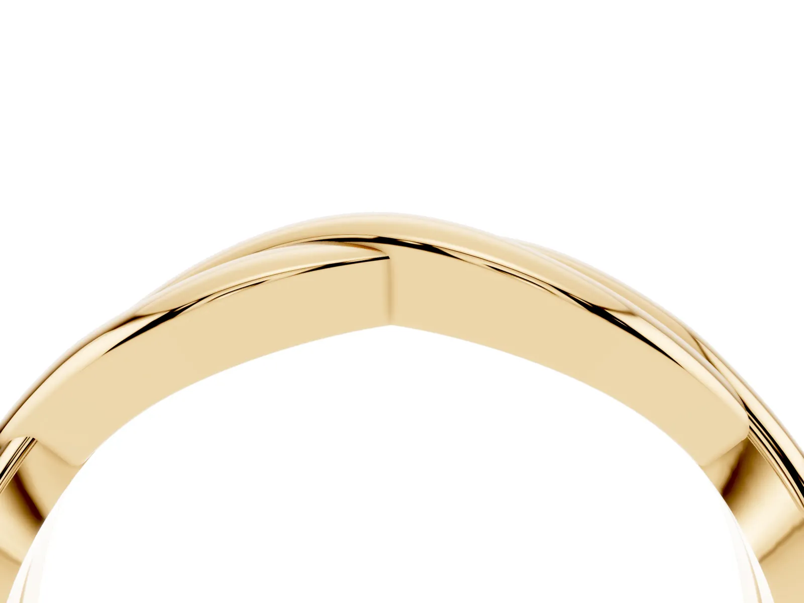 Infinity Twisted Plain Band Yellow gold