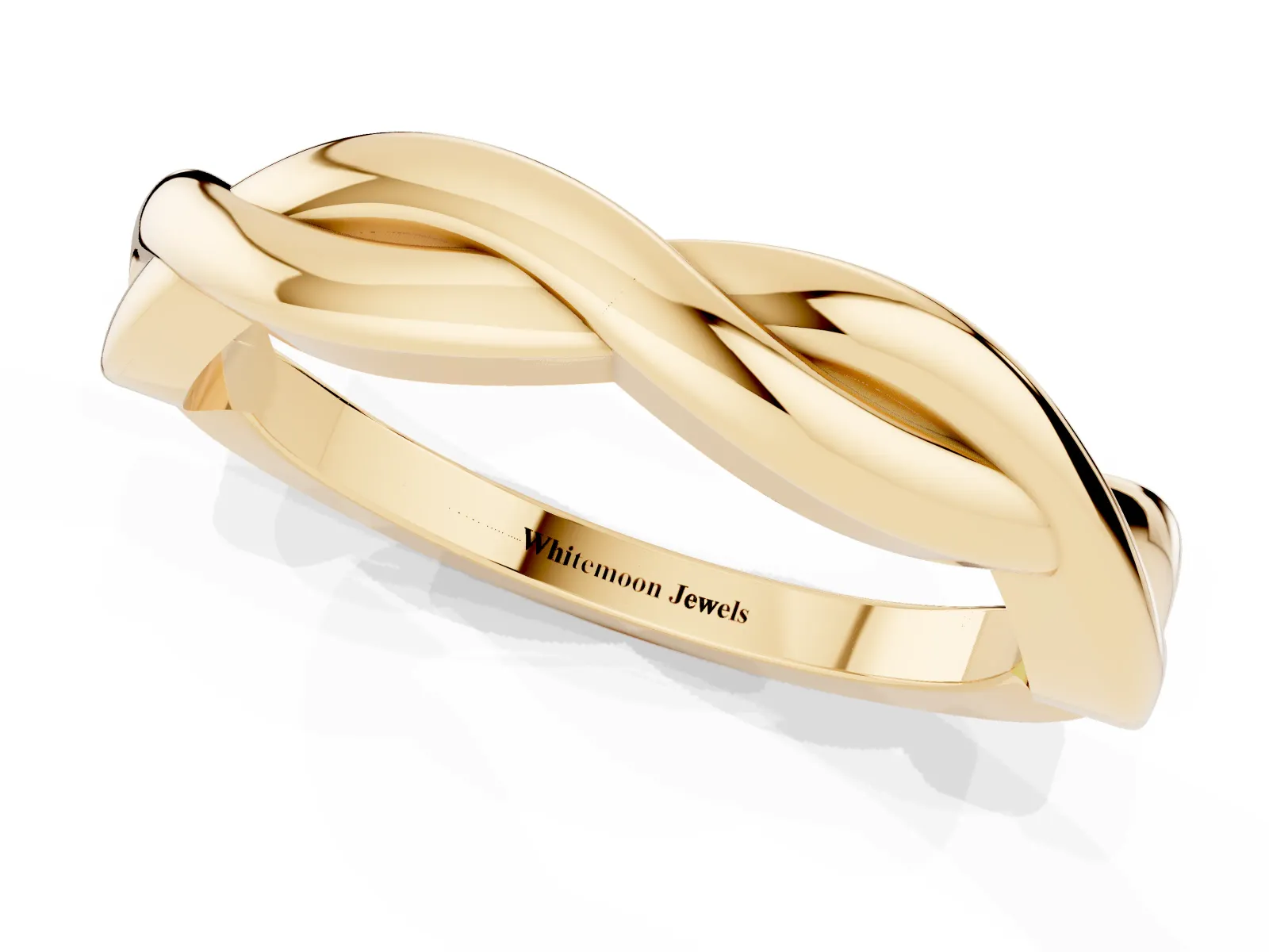 Infinity Twisted Plain Band Yellow gold