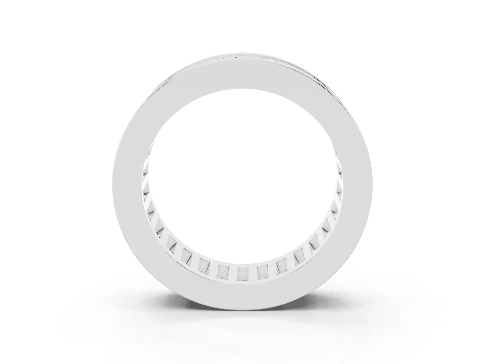 baguette Cut eternity band with channel set Platinum