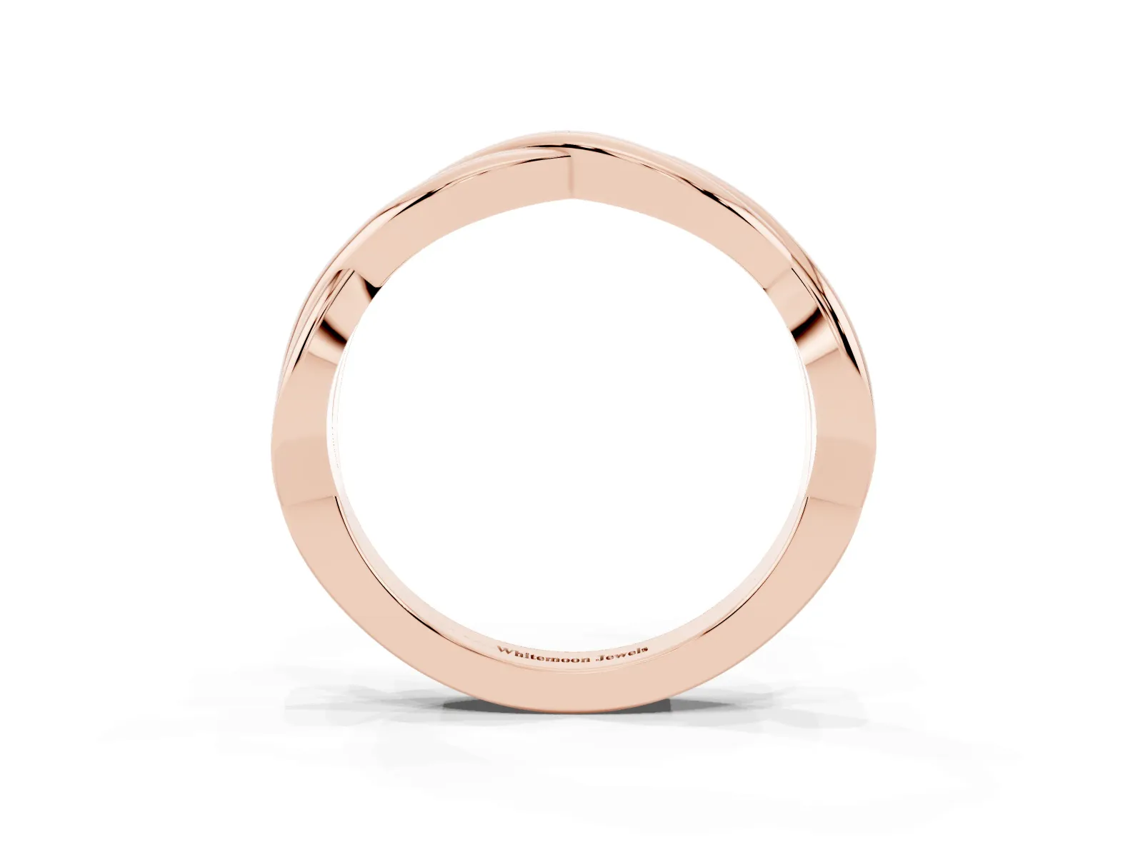 Infinity Twisted Plain Band Rose gold