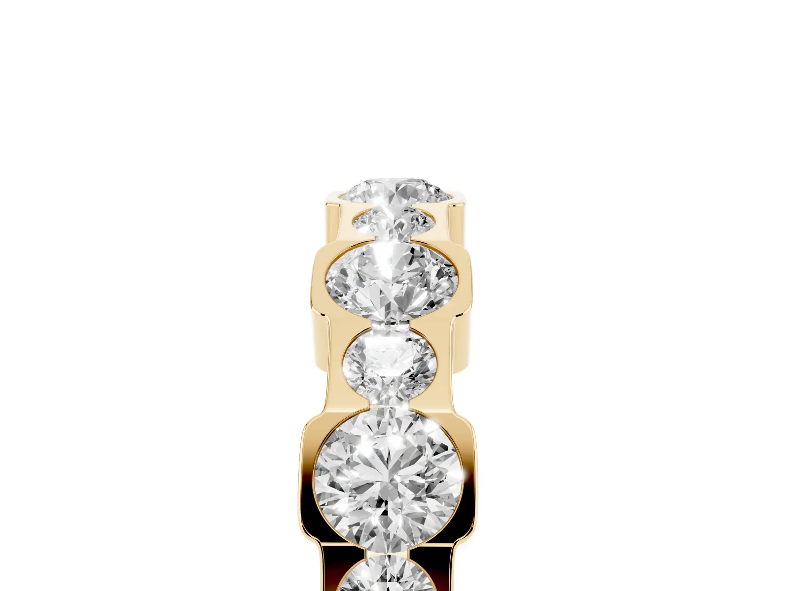 Round Diamond Promise Ring with Round Diamond Accents Yellow gold