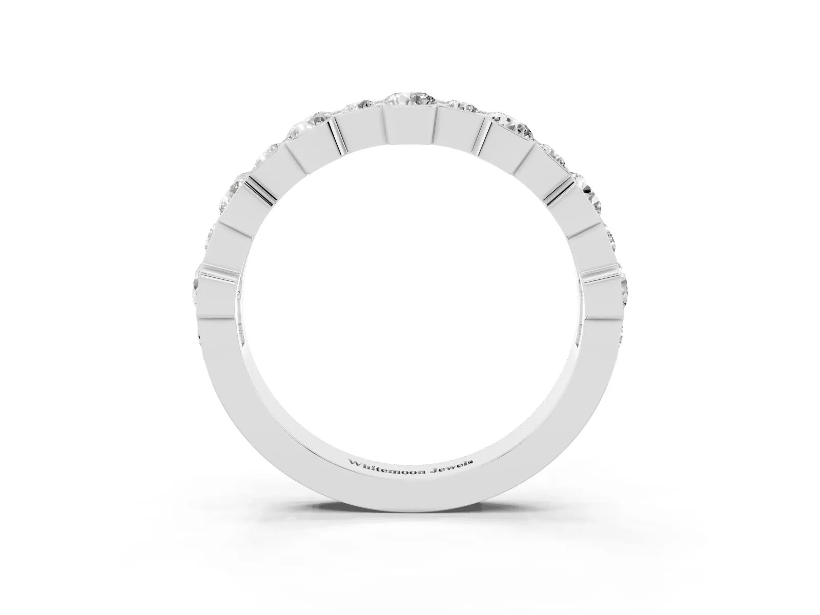 Round Diamond Promise Ring with Round Diamond Accents White gold