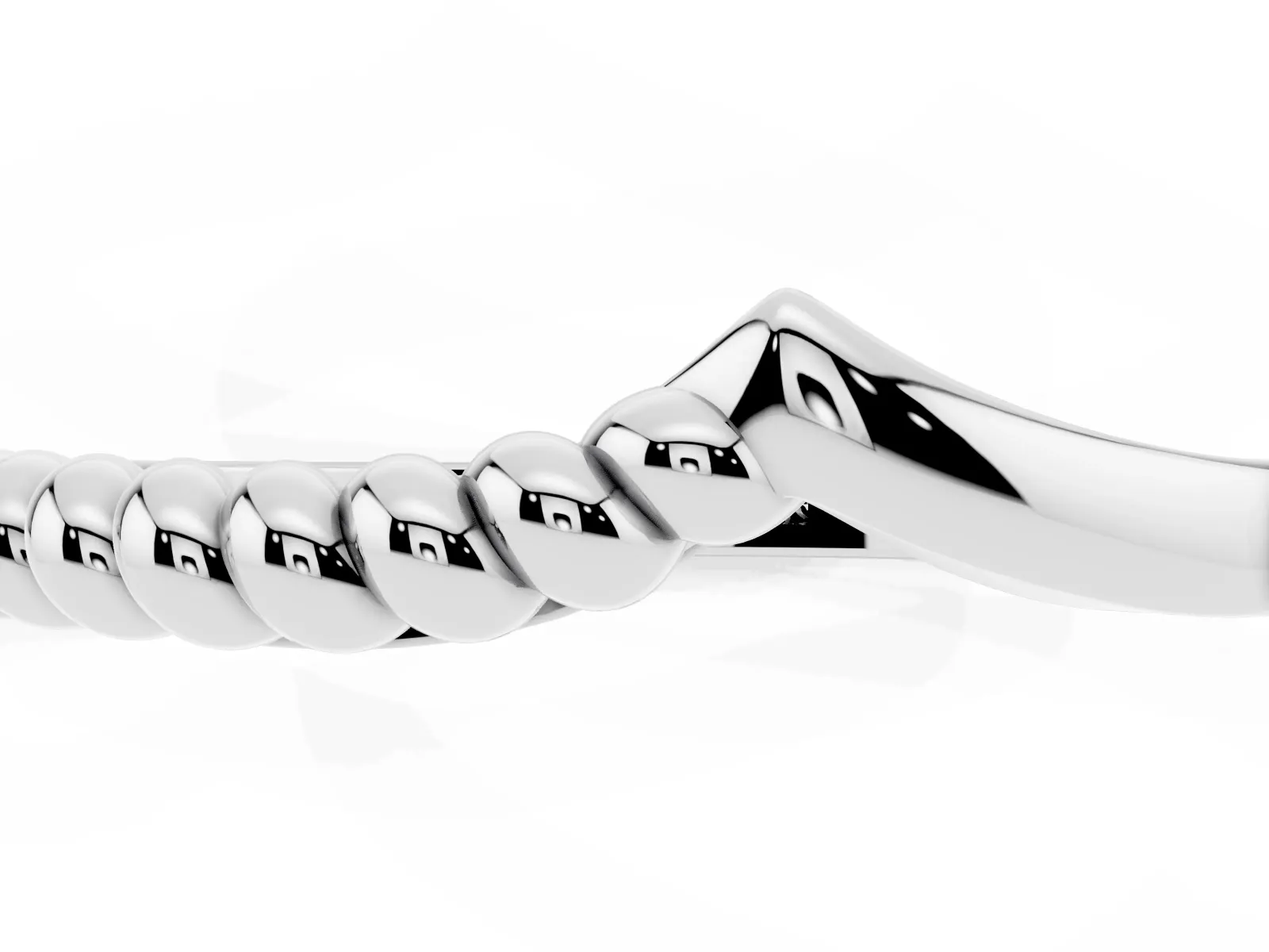 Twisted Solitaire Round Cut Knife Edge Prong Ring Silver