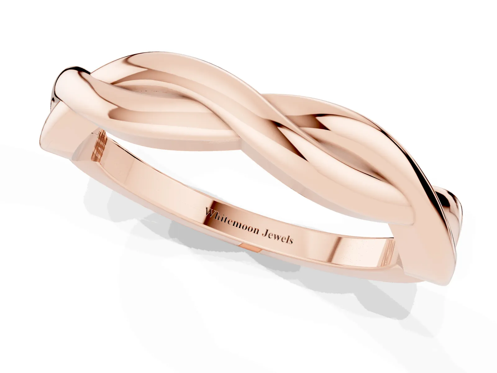 Infinity Twisted Plain Band Rose gold