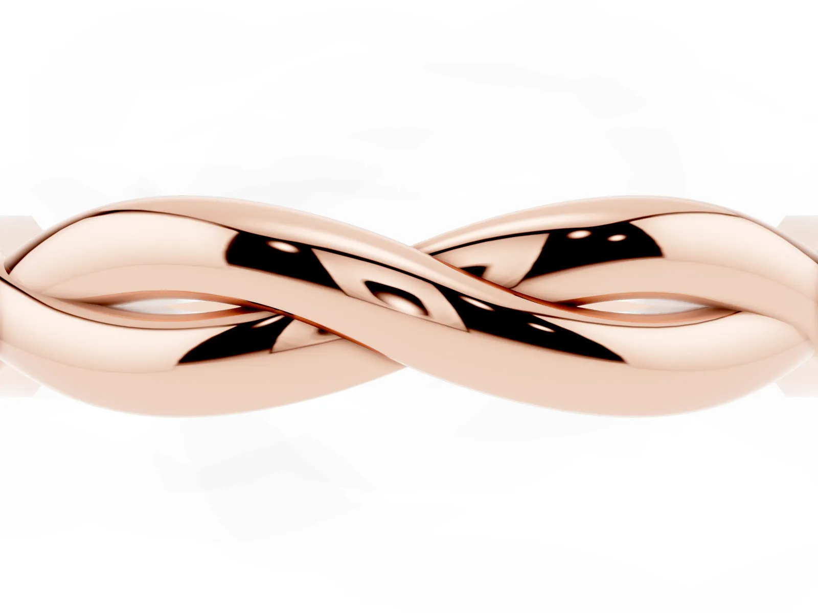 Infinity Twisted Plain Band Rose gold