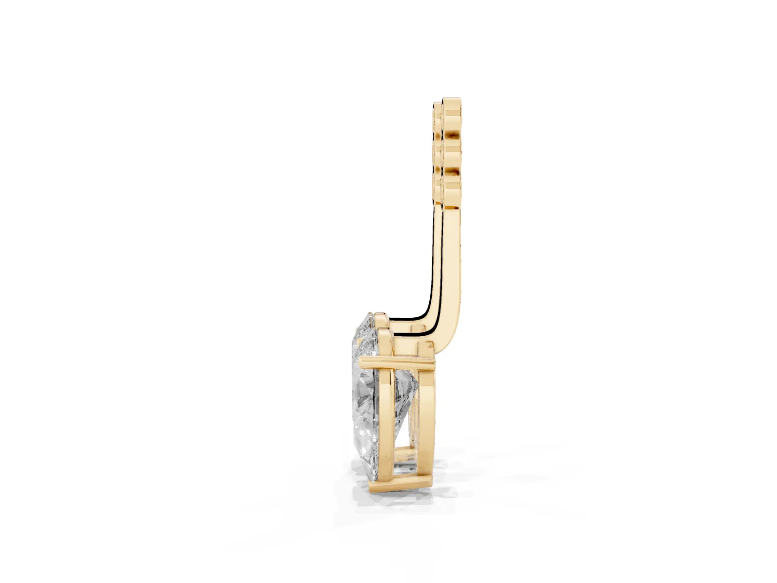 Pear Diamond Drop Earring Jackets Yellow gold