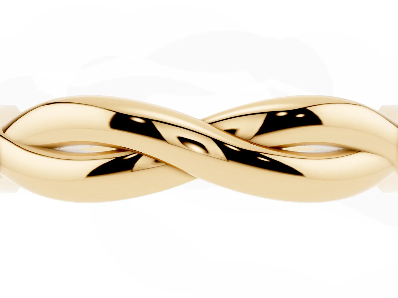 Infinity Twisted Plain Band Yellow gold