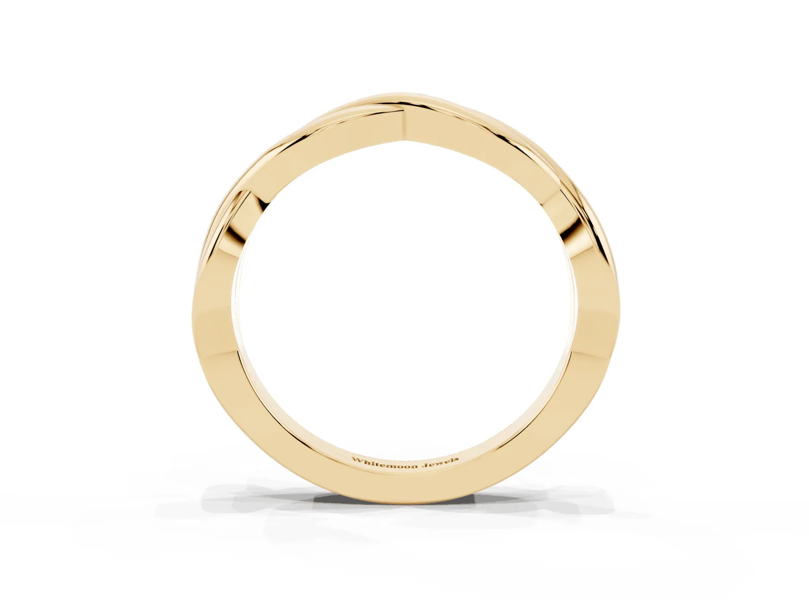 Infinity Twisted Plain Band Yellow gold