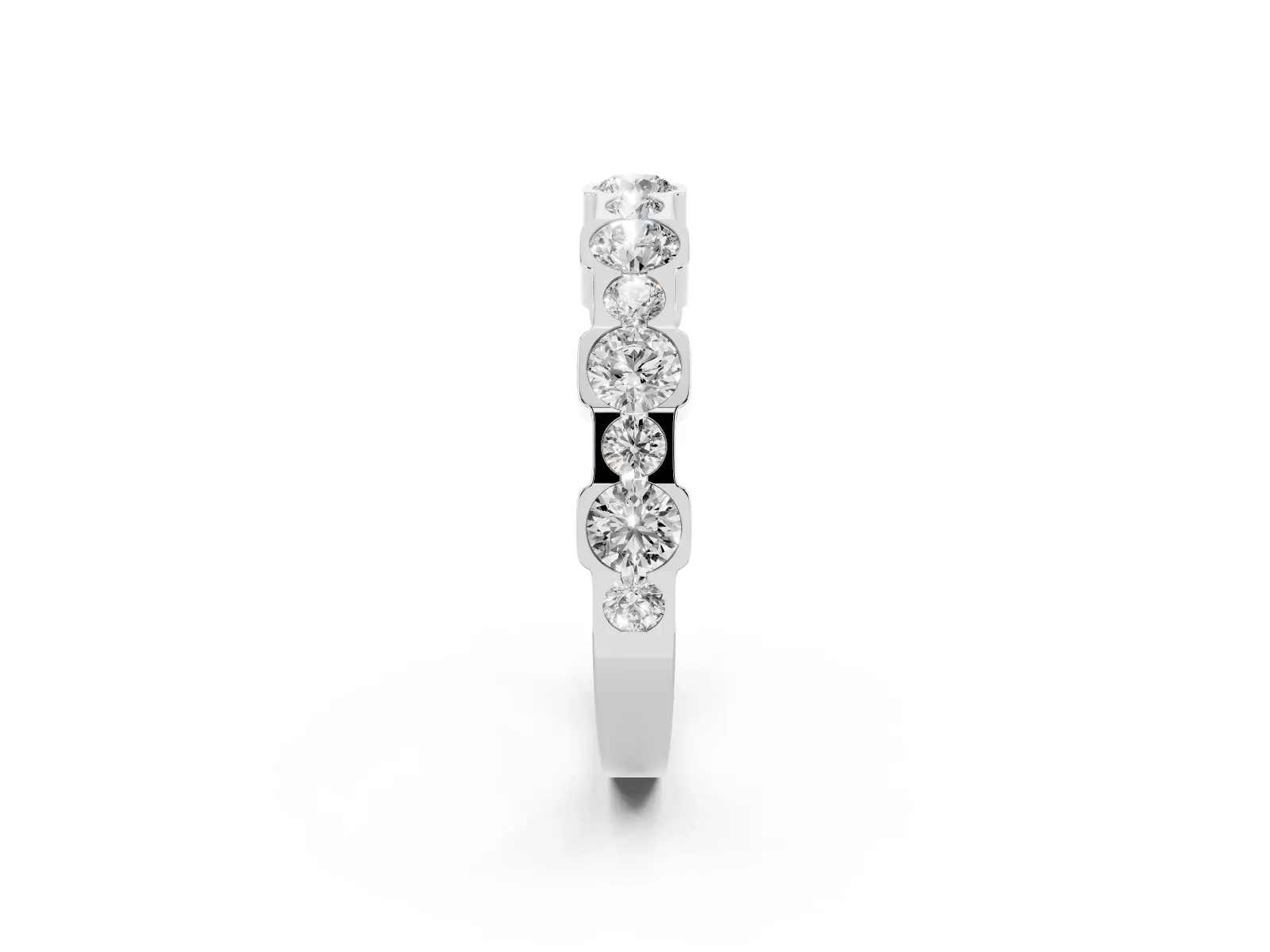 Round Diamond Promise Ring with Round Diamond Accents White gold