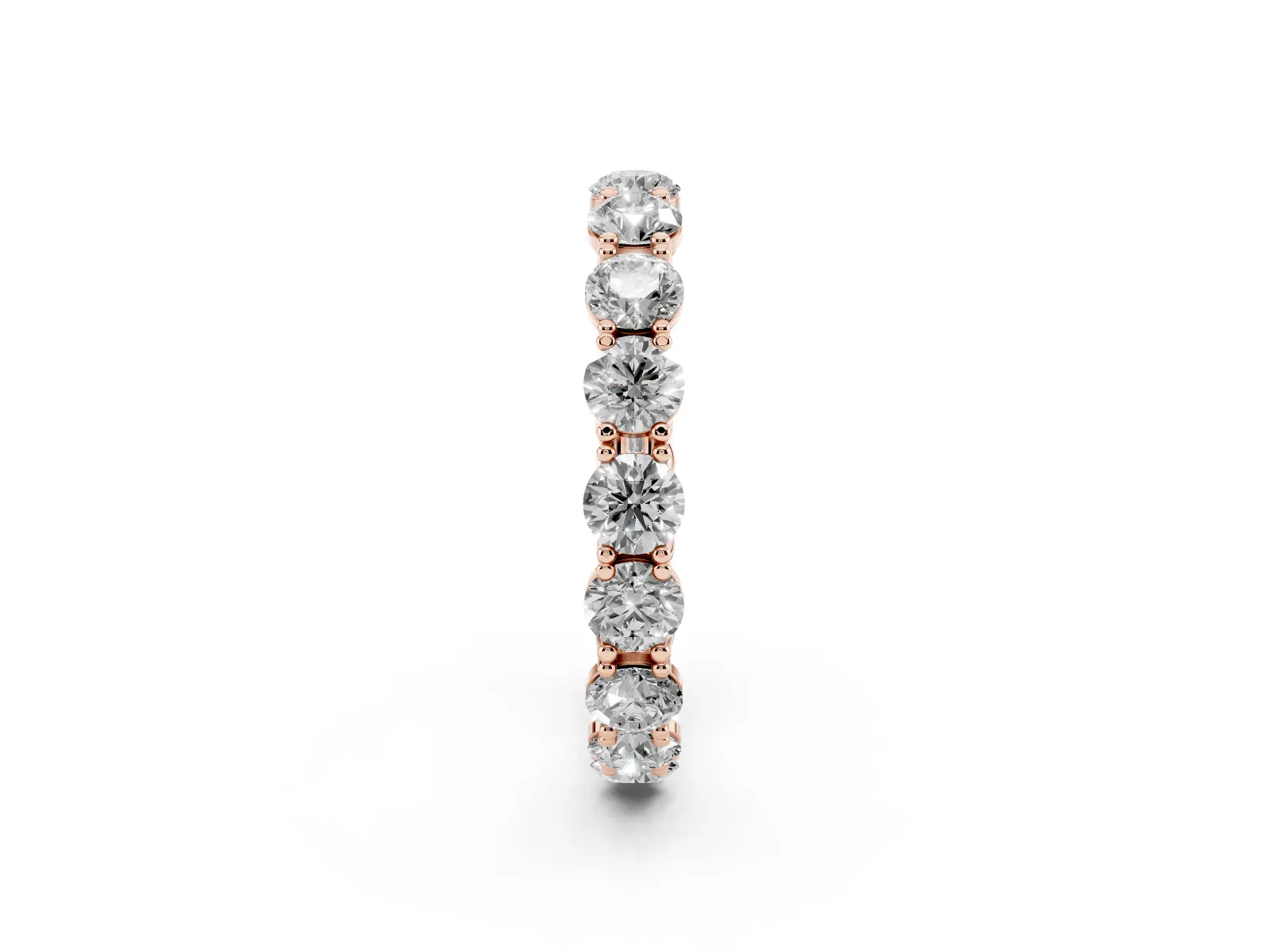 Round Diamond Woven Full Eternity Band Rose gold