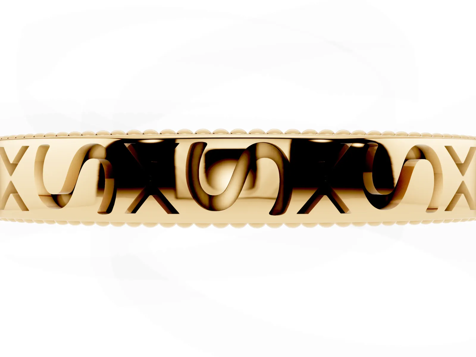 Vintage Engraved Milgrain Band Yellow gold