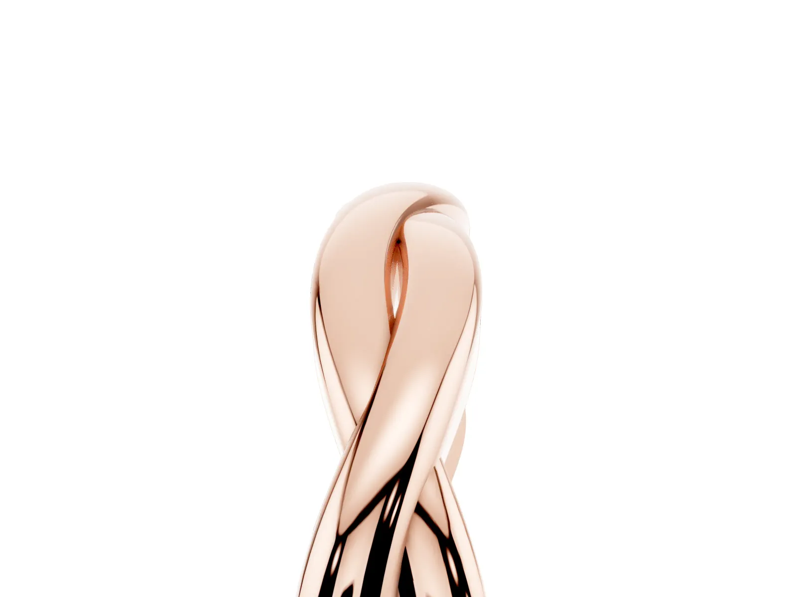 Infinity Twisted Plain Band Rose gold