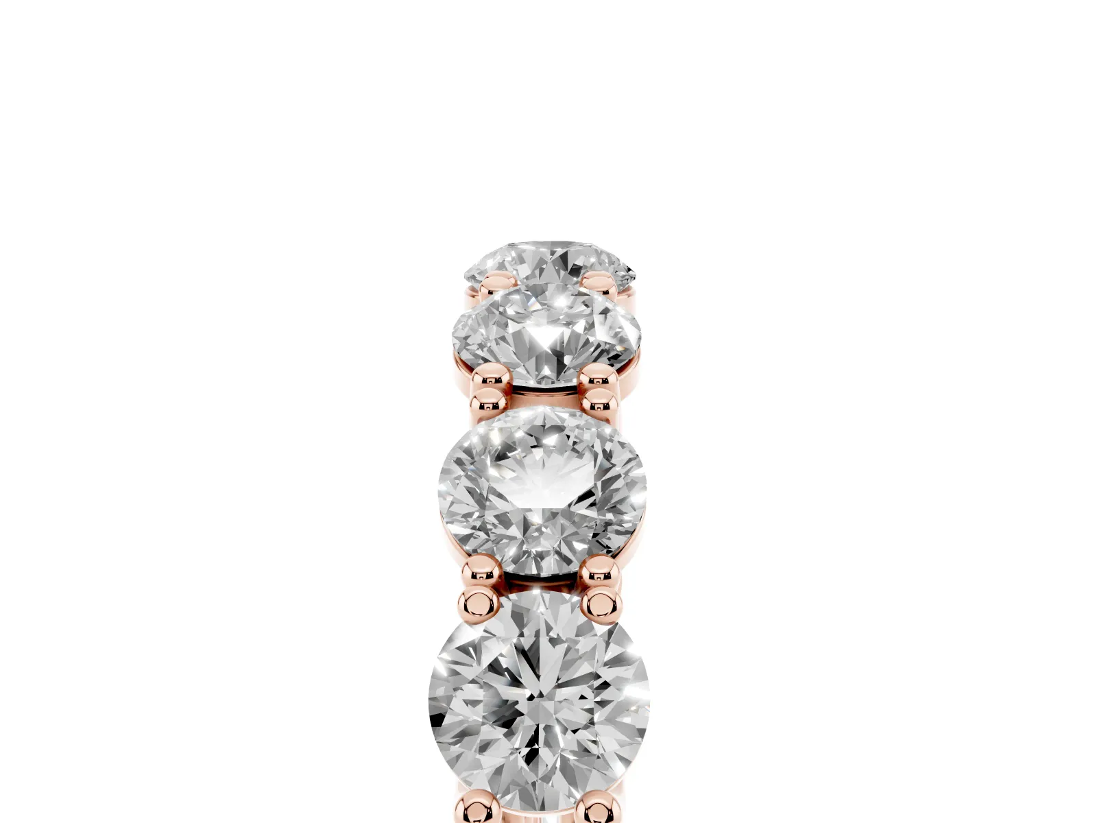 Round Diamond Woven Full Eternity Band Rose gold