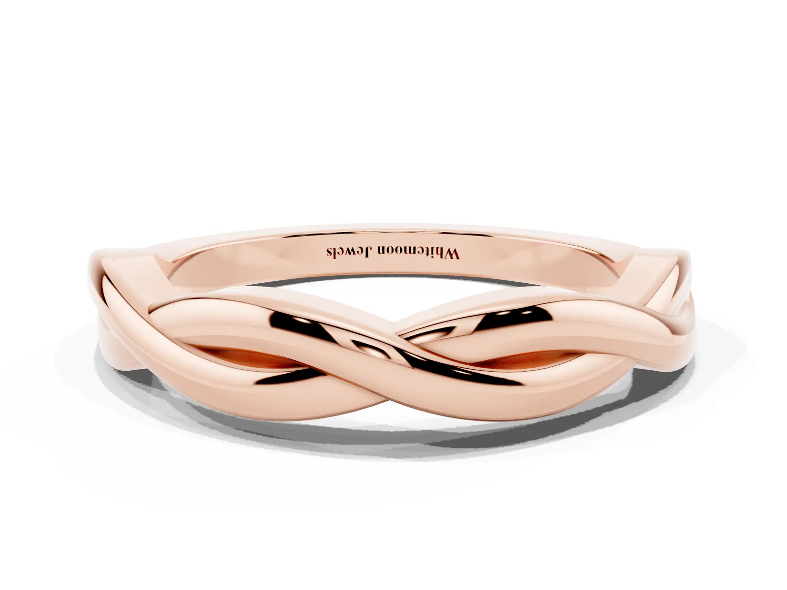 Infinity Twisted Plain Band Rose gold