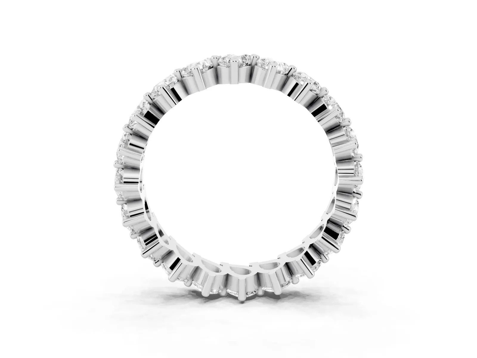 Pear Diamond Full Eternity Band with Shared Prong Setting Platinum