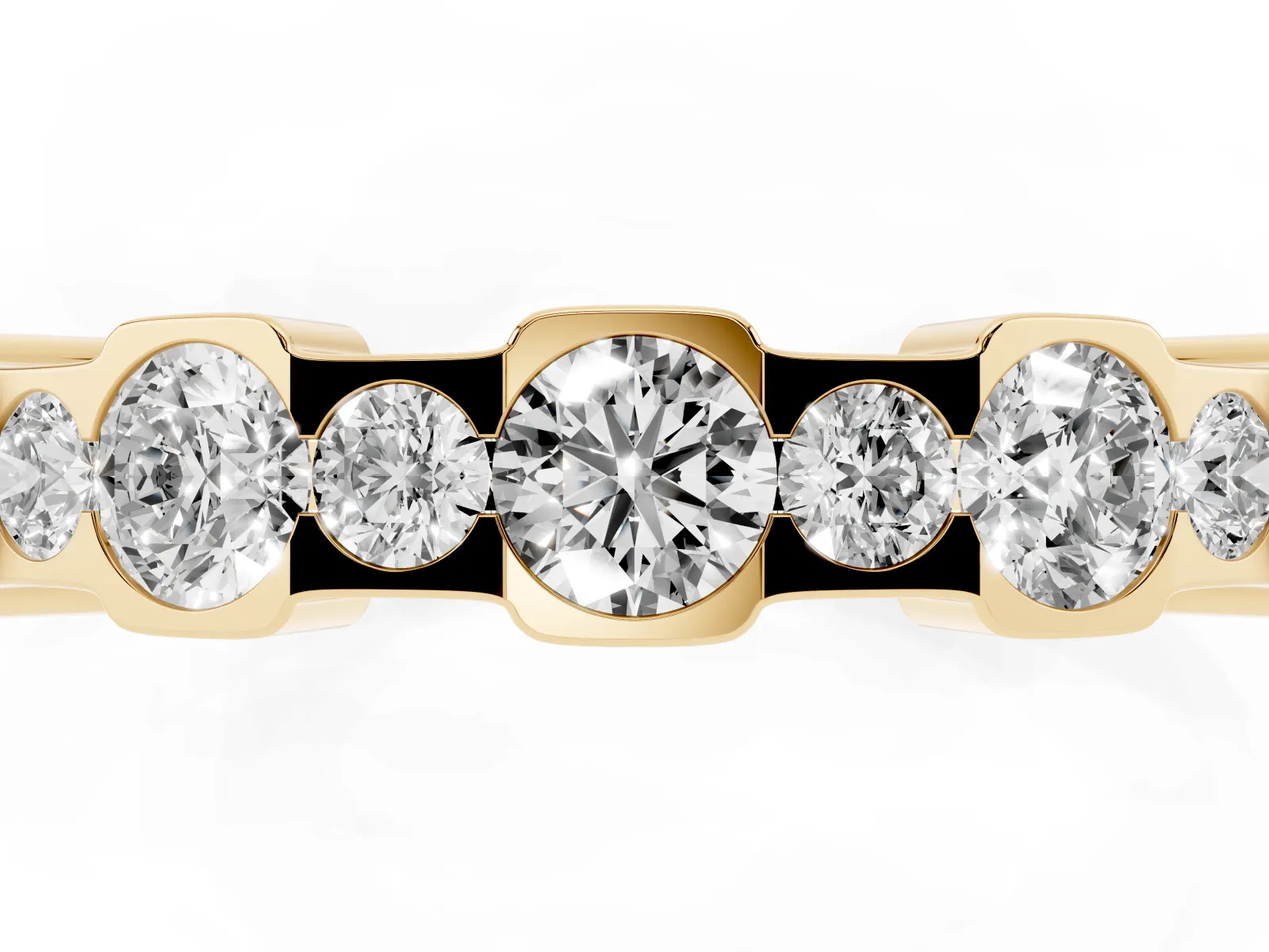 Round Diamond Promise Ring with Round Diamond Accents Yellow gold
