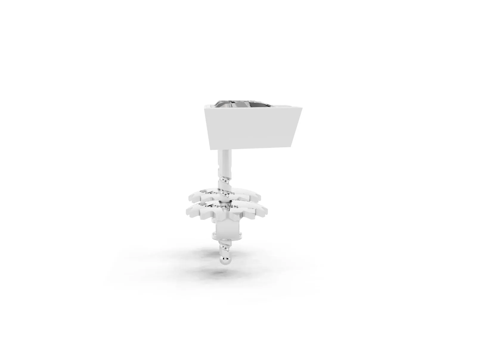 Trillion Diamond Bezel-Set Solitaire Stud Earrings White gold