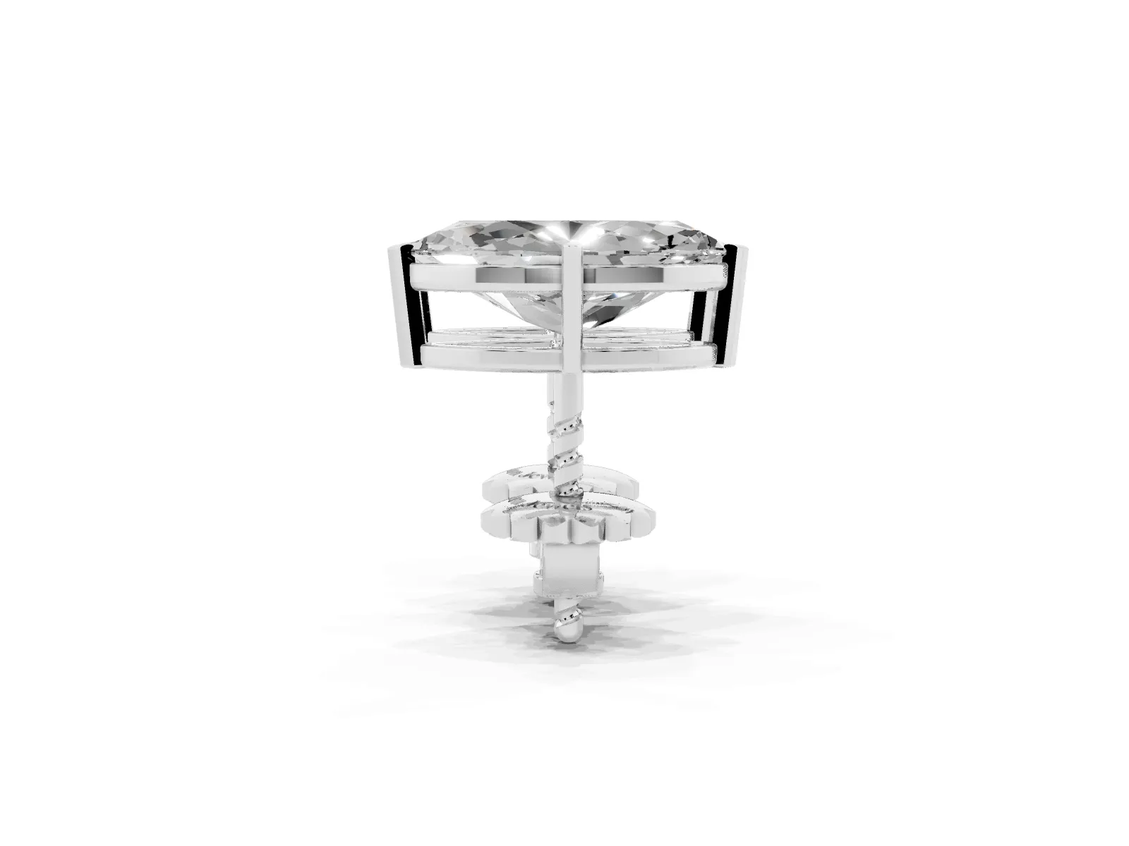 Marquise Cut Diamond Stud Earrings Platinum