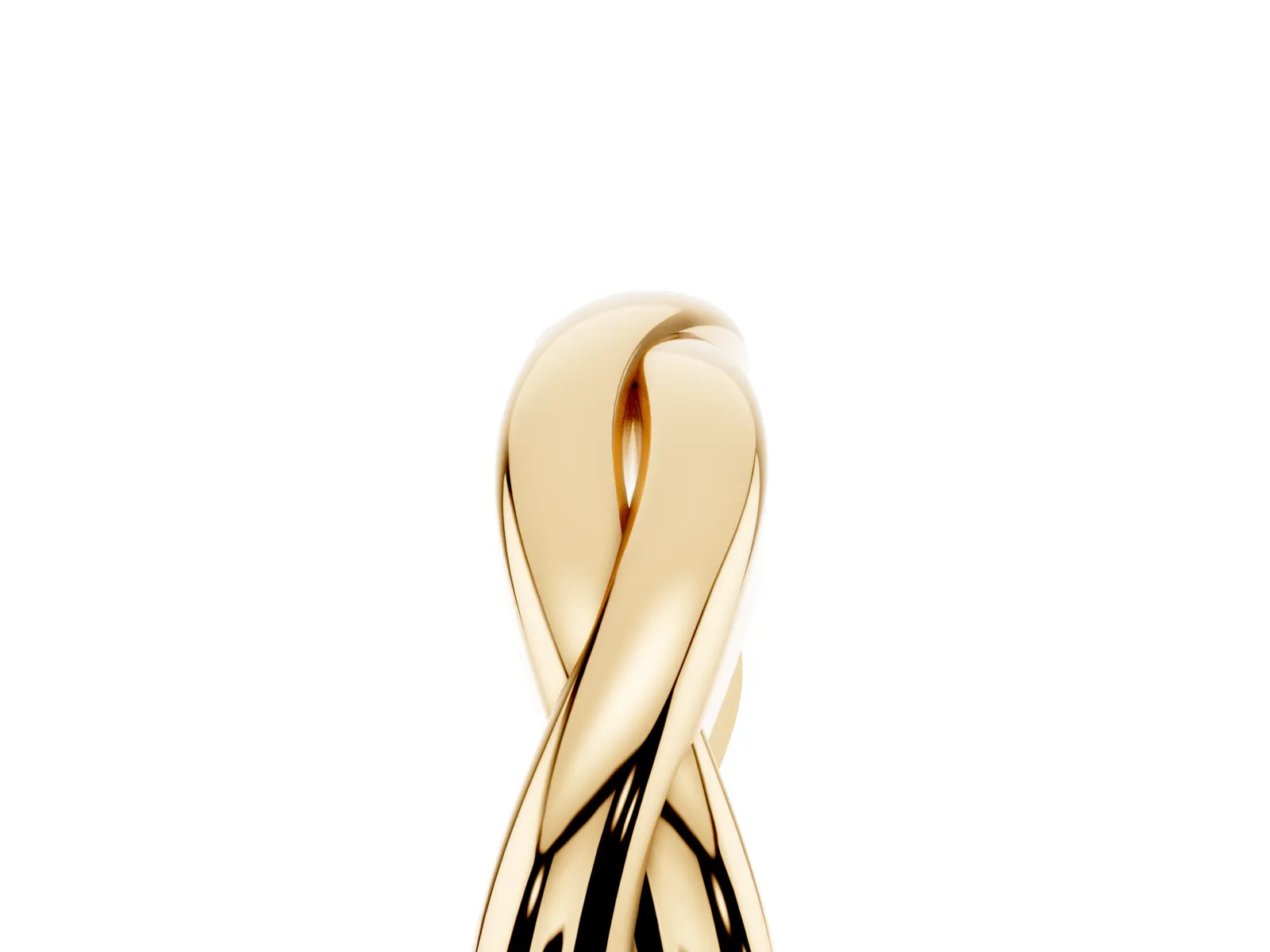 Infinity Twisted Plain Band Yellow gold