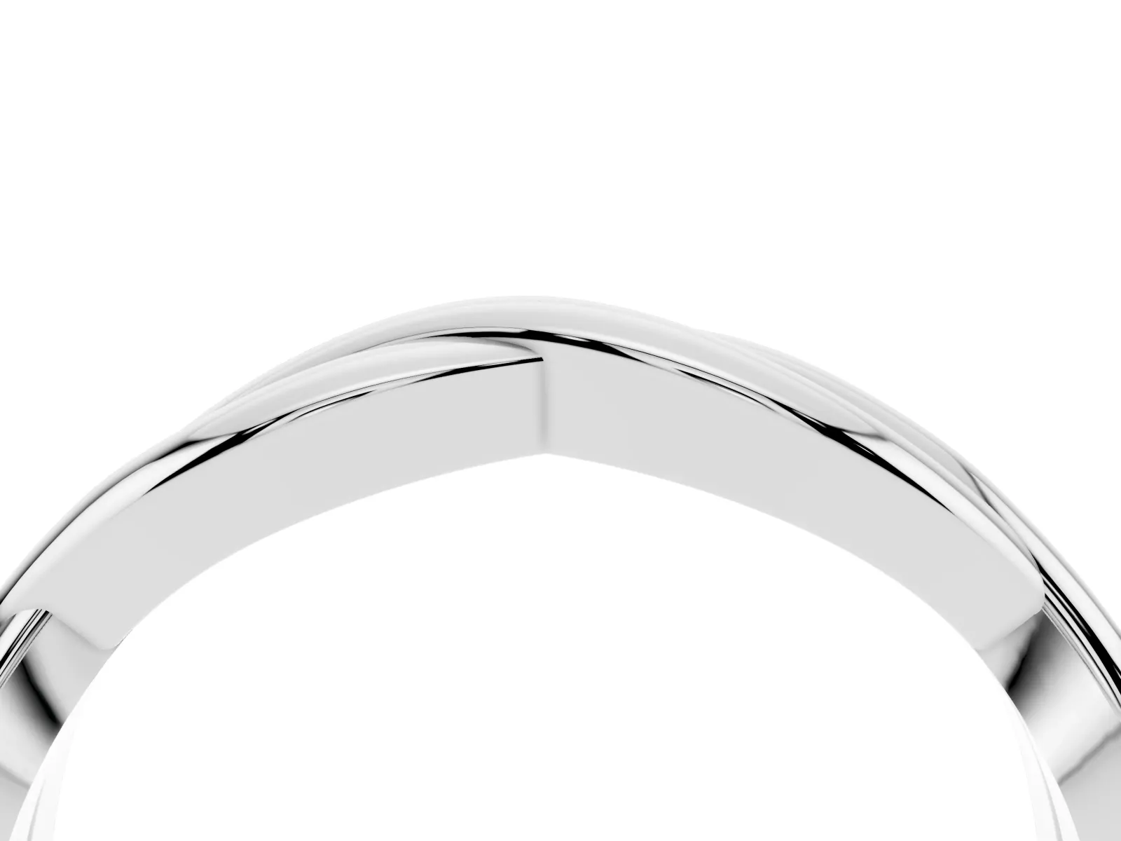 Infinity Twisted Plain Band Platinum